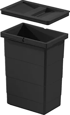 Produktbild von Hailo Inneneimer 1225959 schwarz 8 L 226 x 156 x 295 mm mit Deckel