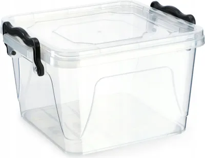 Image de KADAX Boîte de rangement avec couvercle, Boîte robuste en plastique 2,4L