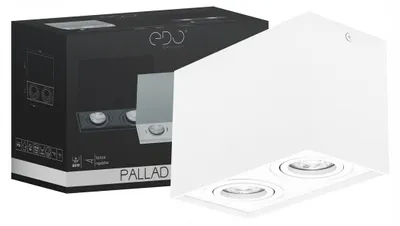 Produktbild von Edo Quadratischer Doppel-Deckenstrahler Aufputz LED Weiß Aluminium