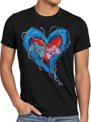 Produktbild von BaumwolleCloud Gamer Love Herren T-Shirt videospiel partnerschaft liebe