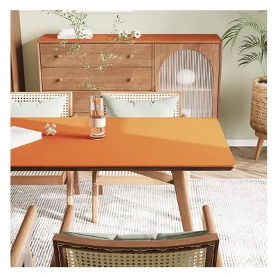 Immagine prodotto di Tovaglia in PU/PVC, impermeabile, arancione, rettangolare, 90 x 160 cm