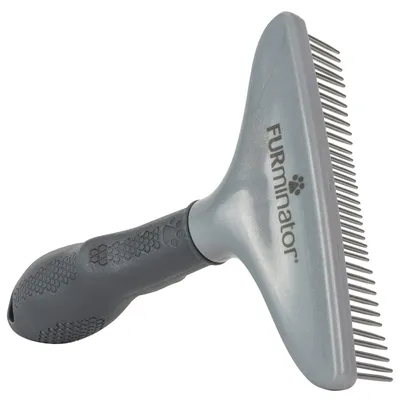 Obrázok produktu pre FURminator, hrebeň na starostlivosť o srsť, vylepšený model, sivý