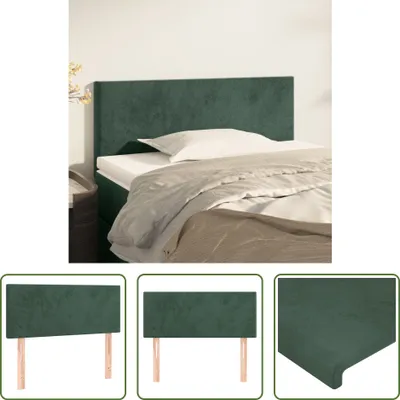 Produktbild von The Living Store Kopfteil Dunkelgrün 90x5x78/88 cm Samt