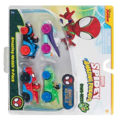 Produktbild von Jazwares Spidey Metallfahrzeuge Spielset - Marvel Autos 4 Stück