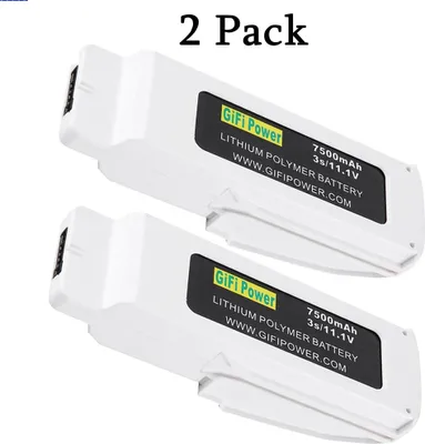 Obrázek produktu pro 2 ks RC Drone náhradní upgrade záložní Li-po baterie, 11.1V 7500 mAh vysokokapacitní lithium-polymerová baterie pro Blande Chroma RC Drone náhradní díly