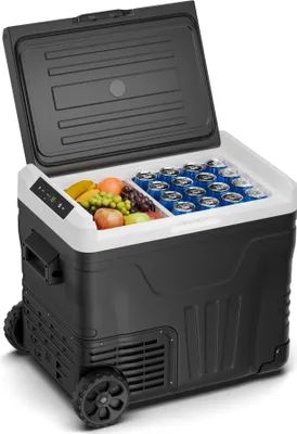 Produktbild von Klarstein PolarForce 50-Liter- Kühlbox – Elektrische Kompressor-Kühlbox mit LCD-Bedienfeld, -20°C bis 20°C, Dual Power (12V/230V), ECO-Modus, Ideal für Camping und Road-Trips, Gefrierbox