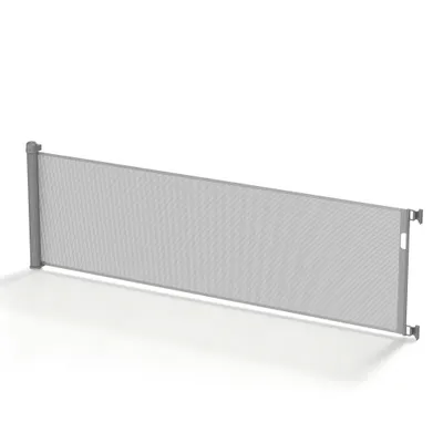 Image de ROSEJANE : Barrière de sécurité extensible pour portes, jusqu'à 300 cm, barrière de protection pour bébés et animaux domestiques, barrière de sécurité pour portes et passages, couleur grise