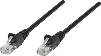 Produktbild von Intellinet Premium Netzwerkkabel, Cat6, S/FTP, 100% Kupfer, Cat6-, LS0H, RJ45-Stecker/RJ45-Stecker, 30,0 m, schwarz, 30 m, Cat6, S/FTP (S-STP), RJ-45, RJ-45, Schwarz