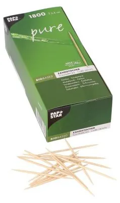 Produktbild von Zahnstocher, Holz "pure" rund 6,8 cm
