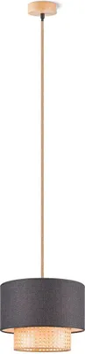 Produktbild von Home Sweet Home Pendelleuchte Cane Weave - Schwarz - 30x30x129cm