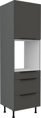 Produktbild von Einbau-Backofenschrank mit Schubladen LUNARA – Breite 60 cm, Graphit/Anthrazit