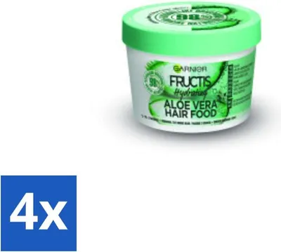 Produktbild von Garnier - Fructis Hair Food Aloe Vera - 3-in-1 Haarmaske - Normales bis trockenes Haar - 400 ml - Vorteilspack - 4 Stücke