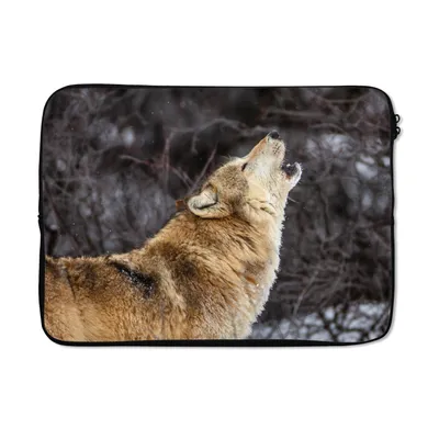 Produktbild von MuchoWow® Laptop Hülle 14 ZollWolf - Winter - Wald Laptoptasche - Laptoptasche - Stoßsicher - Schutzhaube