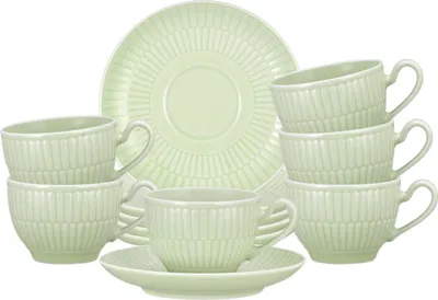 Produktbild von Seltmann Weiden Amina Seladon Espressotasse + Untertasse 6er Set