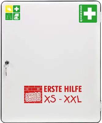 Produktbild von Erste-Hilfe-Verbandsschrank Schule XS-XXL weiß