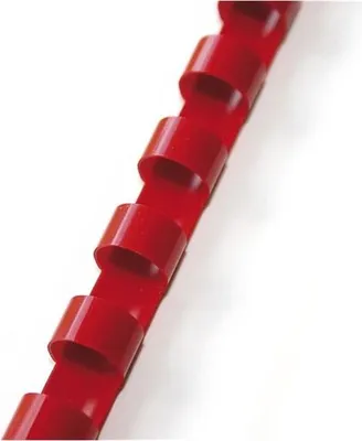 Zdjęcie produktu dla Grzbiety plastikowe - 22 mm, czerwone, 50 szt