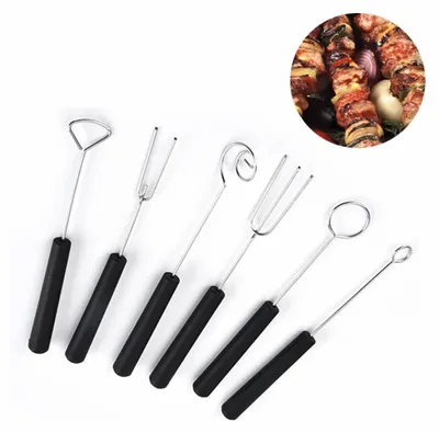 Fonduegabel-Set, 6 Stück, Edelstahl, 16,2–18 cm