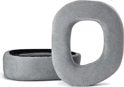 Immagine prodotto di Cuscinetti auricolari di ricambio grigi in velluto spesso per cuffie da gaming