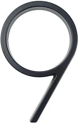 Produktbild von Jumada's – schwarze Hausnummer 9 – schwarze moderne Hausnummer – 125 mm hoch