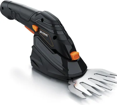 Immagine prodotto di Cesoie per erba a batteria Brandson, cesoie per erba e arbusti, cesoie per siepi, altezza di lavoro fino a 1,3 m, cesoie elettriche per arbusti da giardino, asta telescopica 90-130 cm con ruote, nero