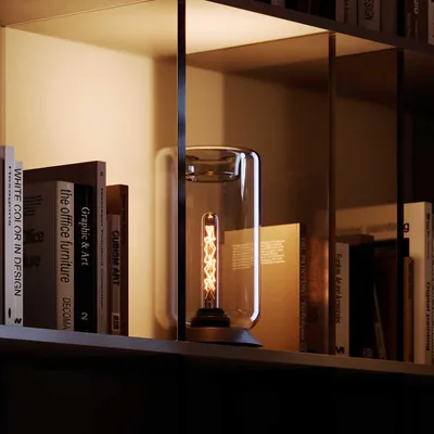 Produktbild von s.luce Cruet E27 Design Tischleuchte Glas mit Schalter Up & Low Tischlampe