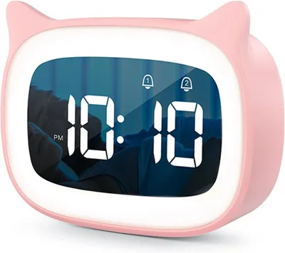 Image de Réveil numérique pour enfants - Réveil numérique pour enfants avec fonction snooze et double alarme