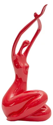 Yoga-Figur abstrakte Skulptur Frau Kunstharz 33 cm Dekoration