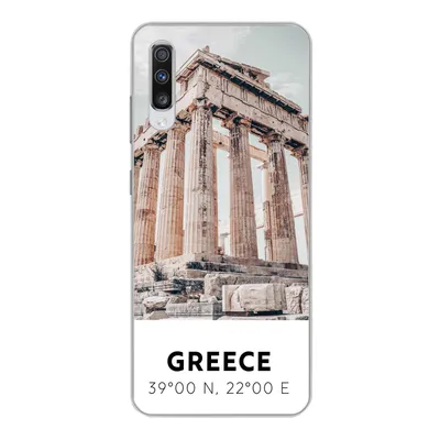 Produktbild von MuchoWow® Handyhülle Schutzhülle Hülle für Samsung Galaxy A70 Griechenland - Tempel - Athen Silikon Softcase Handy Hülle - Schutzhaube