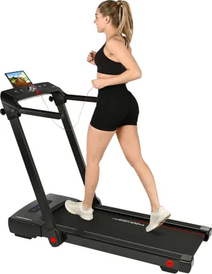 Produktbild von Christopeit 2-in-1 Laufband – Walking Pad & Laufmaschine, 110x40 cm Lauffläche, Kinomap & Fithome Kompatibel, LED Smart Control, Bluetooth Lautsprecher, Platzsparend für Zuhause & Büro