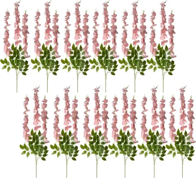 Immagine prodotto di Set di 12 fiori artificiali Clayre & Eef 110 cm plastica rosa