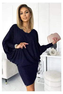 Produktbild von Kleid NUMOCO A402-1 DUNKELBLAU Größe: S/m