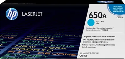 Produktbild von HP Cartridge No 650A HP650A HP 650A Cyan (CE271A)