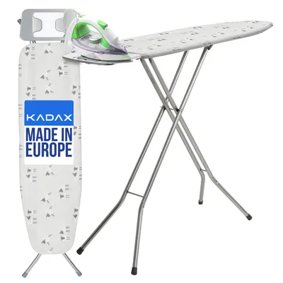 Produktbild von KADAX Bügelbrett "Tasjo", Bügeltisch, Dampfbügelbrett mit Antirutschfüßen und höhenverstellbarer, 142 cm, bei Schafen