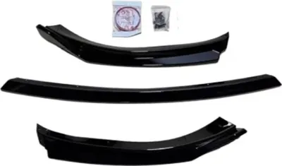 Immagine prodotto di Labbro paraurti anteriore, materiale ABS, facile da installare, nero lucido