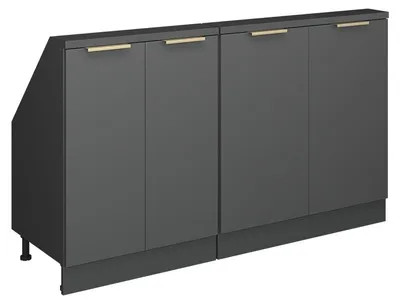 Zdjęcie produktu dla Zestaw szafek na dach skośny Vicco Rion Antracytowo-złoty 140 cm Zestaw 2 sztuk, Model 59704