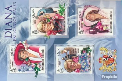 Produktbild von Briefmarken Salomoninseln 2013 Mi 1616-1619 Kleinbogen (kompl. Ausg.) postfrisch Diana, Prinzessin von Wales