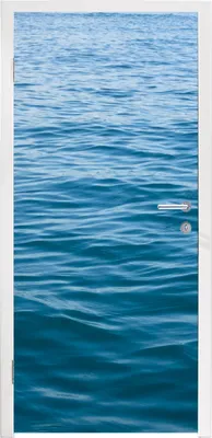 Obrázek produktu pro MuchoWow® Plakát na dveře - Moře - modrá - oceán - 215x80 cm - Samolepicí fólie na dveře