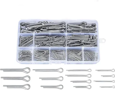 Produktbild von Splinte Set, Splinte Sortiment mit Sortimentskasten, 1 Stück Edelstahl Sicherungssplinte Set Größen für Autos Wohnmobile Gartengeräte (2,5 x 25)