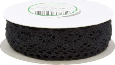 Immagine prodotto di Pizzo di cotone nero 25 mm x 4,55 m
