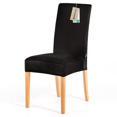 Produktbild von Stuhlhussen Stretch schützender Stuhlbezug Universal Stuhlüberzug Hussen 1x Schwarz