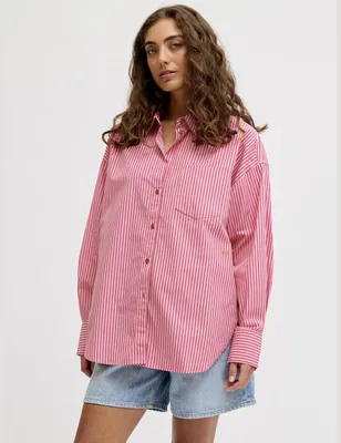 Immagine prodotto di jjxx camicie donna jjxx 12200353 relaxed shirt cerise stripe