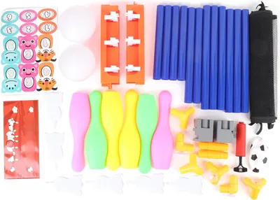 Produktbild von 2 in 1 Fußball -Bowling -Spielzeug Set für Kinder 6 Pins Leuchten Bälle Kleinkind Sport Indoor Outdoor -Spiele