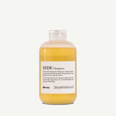 Zdjęcie produktu dla Davines Dede Shampoo, 250 ml, Szampon, Unisex, Do wszystkich włosów, Odżywianie, Świecący, Butelka