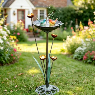 Immagine prodotto di Solidchoice - Vasca per uccelli vintage in ghisa per il giardino