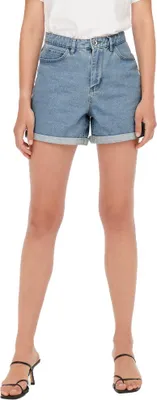 Produktbild von Only Vega Life High Waist Mom Kurze Jeans Blau L Frau Blau L