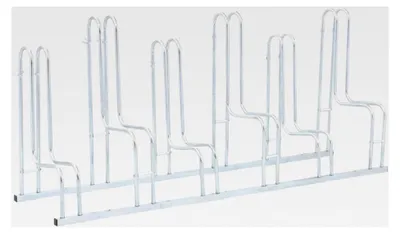 Produktbild von Fahrradständer für 6 Fahrräder, freistehender Mehrfachständer aus verzinktem Stahl