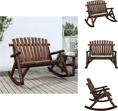Produktbild von vidaXL Garten-Schaukelbank 2-Sitzer 123x96x102 cm Massivholz Fichte -  Gartensofaelemente