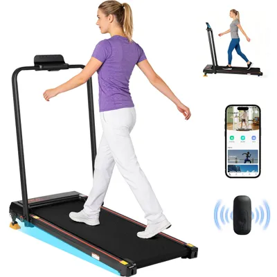 Produktbild von Laufband Laufband Klappbares für Zuhause, 1–12 km/h, Bluetooth, Fernbedienung Verstellbare Steigung, bis 120kg, LED-Display, 0,75 HP