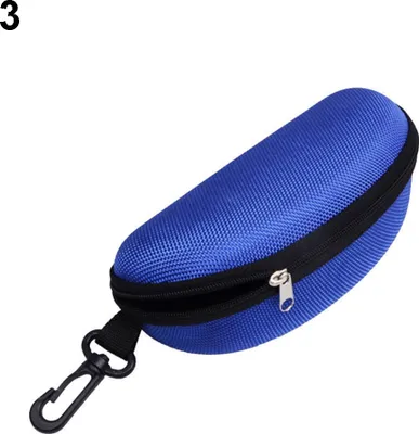 Produktbild von Mode Tragbare Reißverschlussbrillen Muschelsonnenbrille Schützen Hartschalenkoffer-Blau