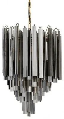 Produktbild von Casa Padrino Luxus Hängeleuchte Eiszapfen Smoke Glas - Art Deco Hotel / Restaurant Lampe - Eindrucksvolle Leuchte